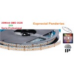 Tira LED 5 mts Flexible 24V 20W/mt 192 Led SMD 3528/mt IP65 Especial Panaderías, Serie Profesional IRC >90